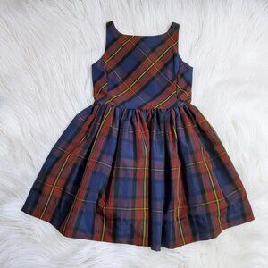 Ralph Lauren Plaid Taffeta Dress Size 7